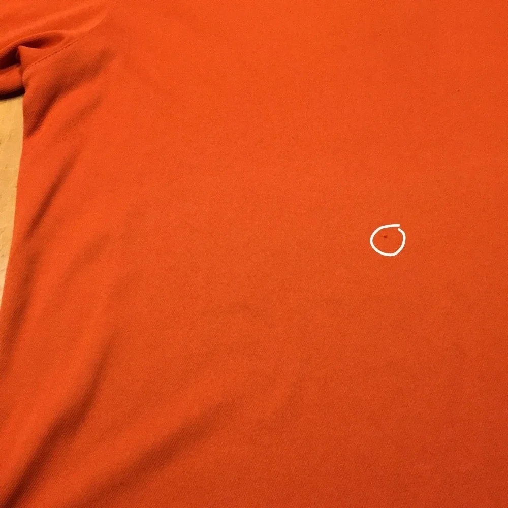 Adidas Athleisure Mens Short‎ Sleeve Polo Shirt Orange Embroidered Logo Large
